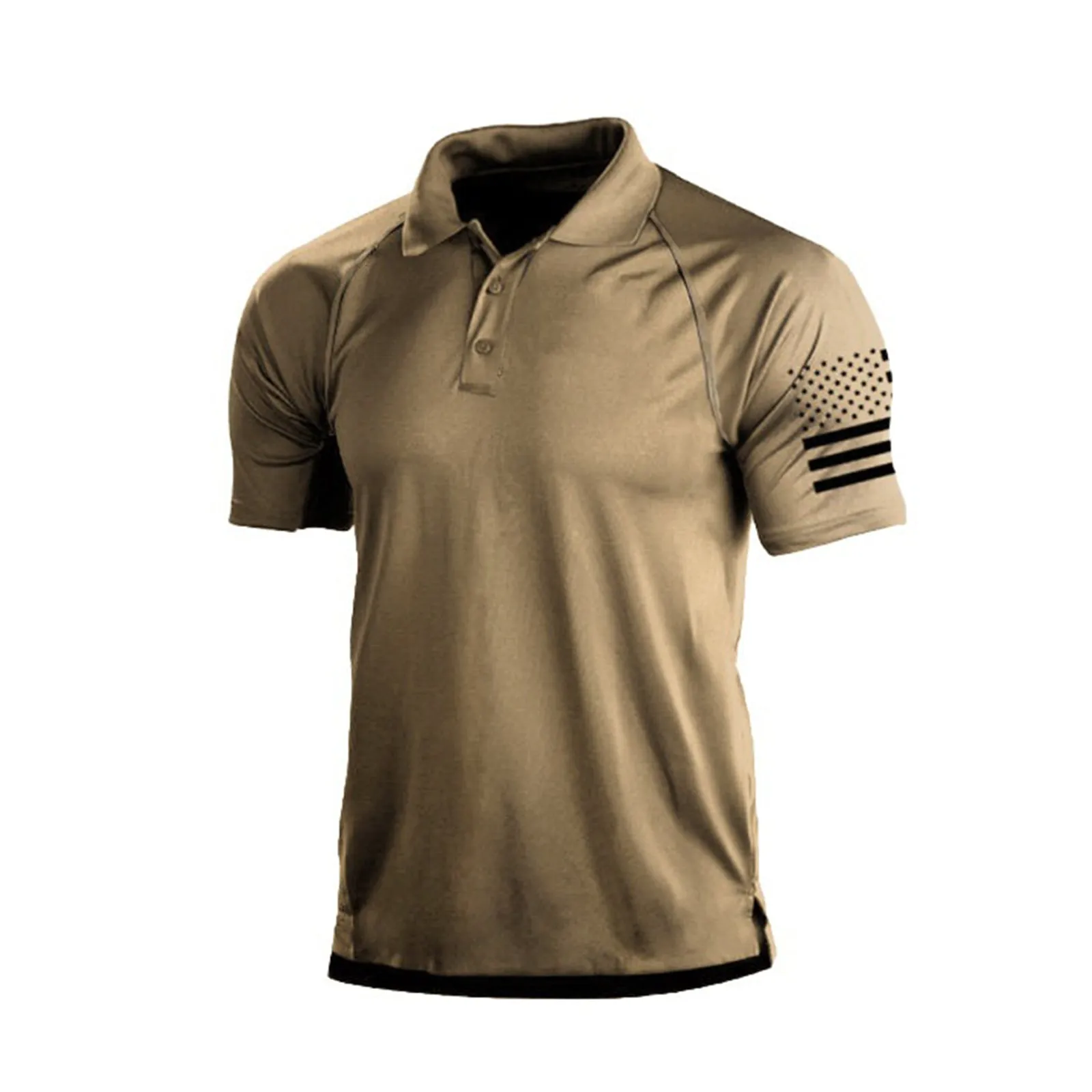 USA FLAG USA FLAG RAGLAN GRAPHIC POLO SHIRT