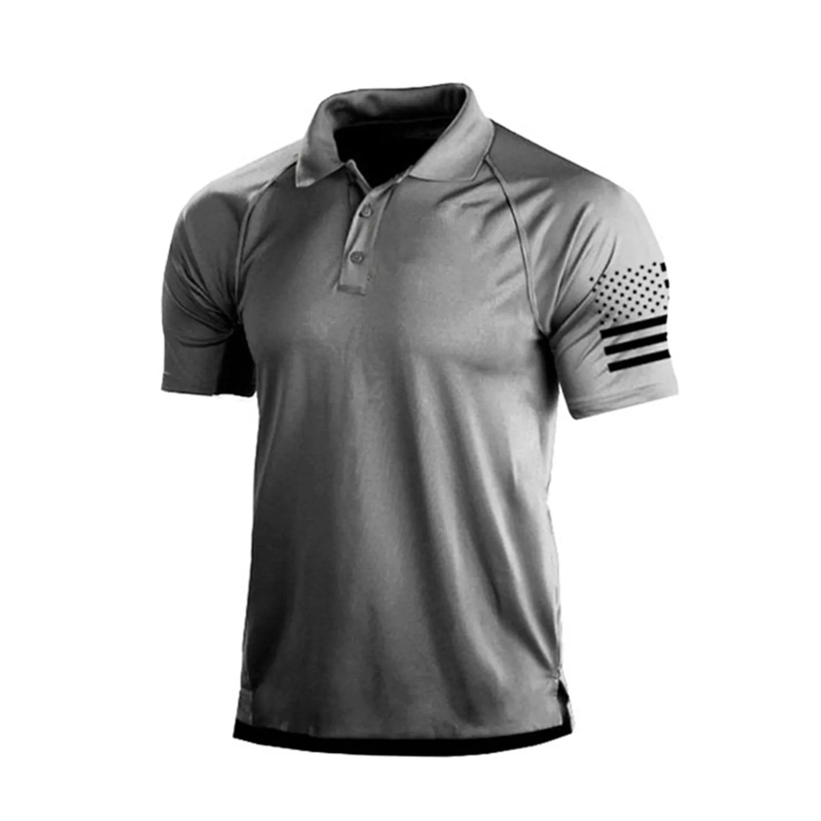 USA FLAG USA FLAG RAGLAN GRAPHIC POLO SHIRT