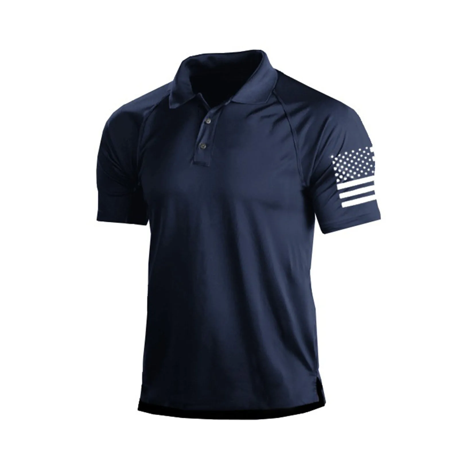 USA FLAG USA FLAG RAGLAN GRAPHIC POLO SHIRT