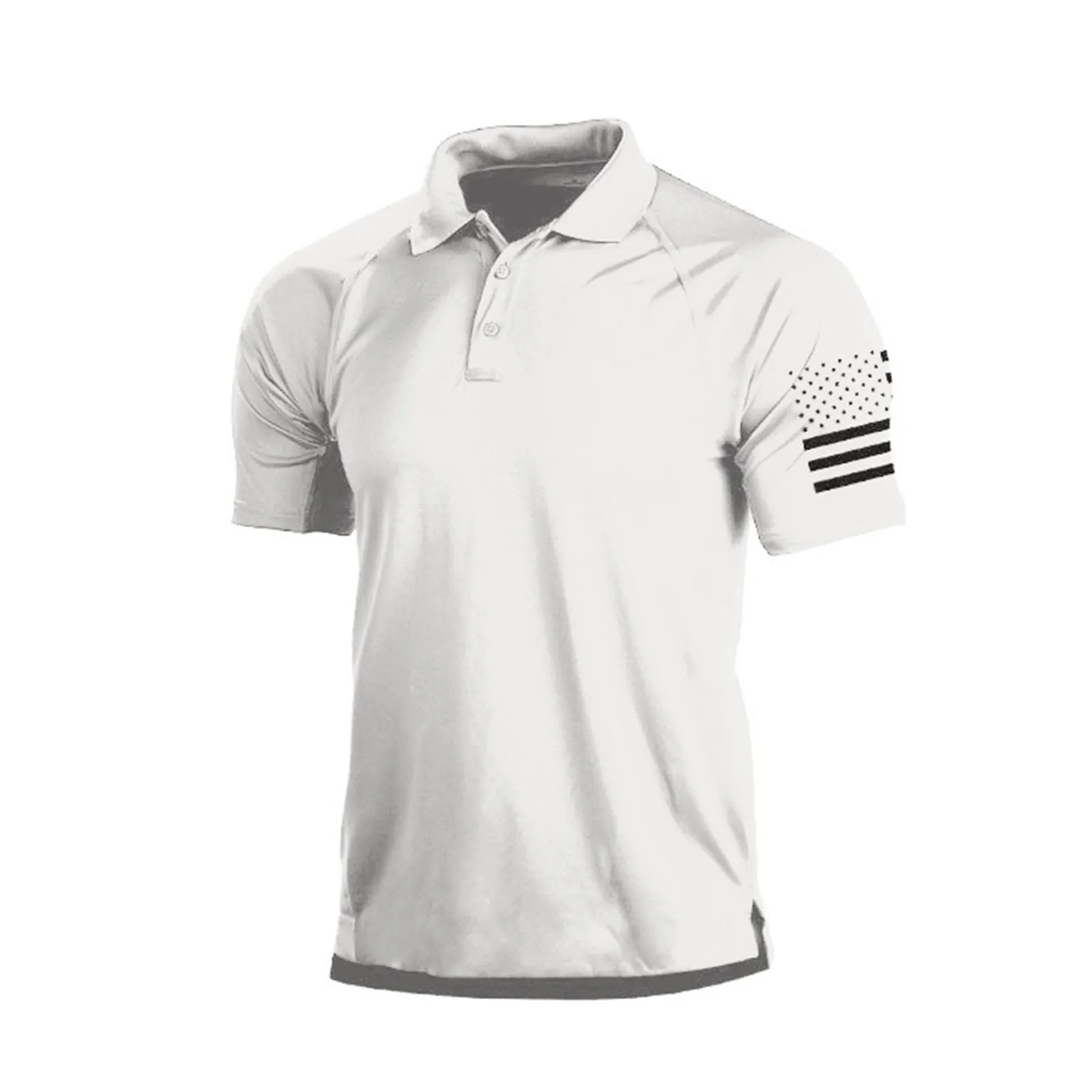 USA FLAG USA FLAG RAGLAN GRAPHIC POLO SHIRT