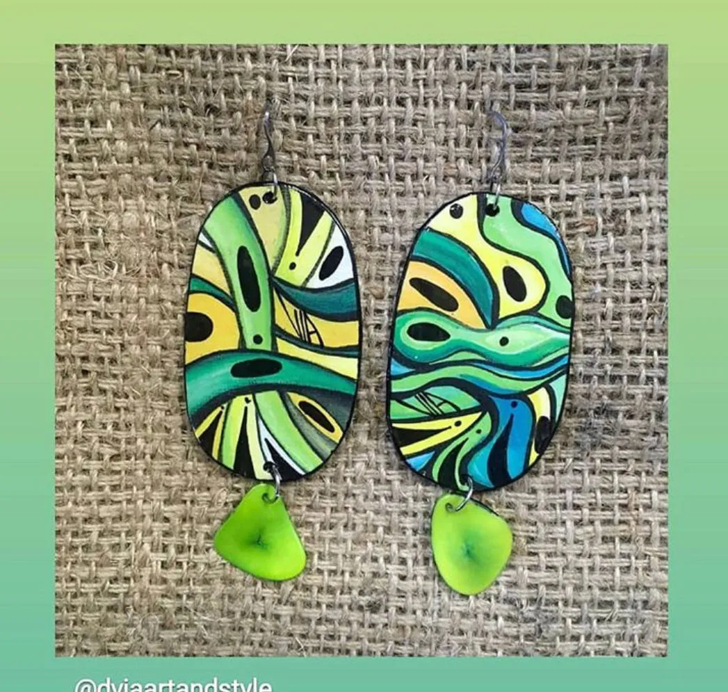 Via Wearable Art Earrings Abstract