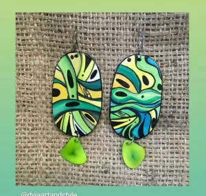 Via Wearable Art Earrings Abstract
