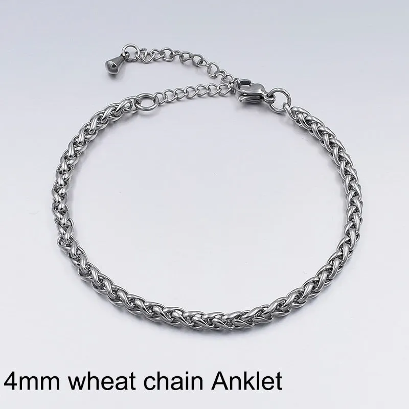Viking Chain Ankle Bracelet, Stainless Steel