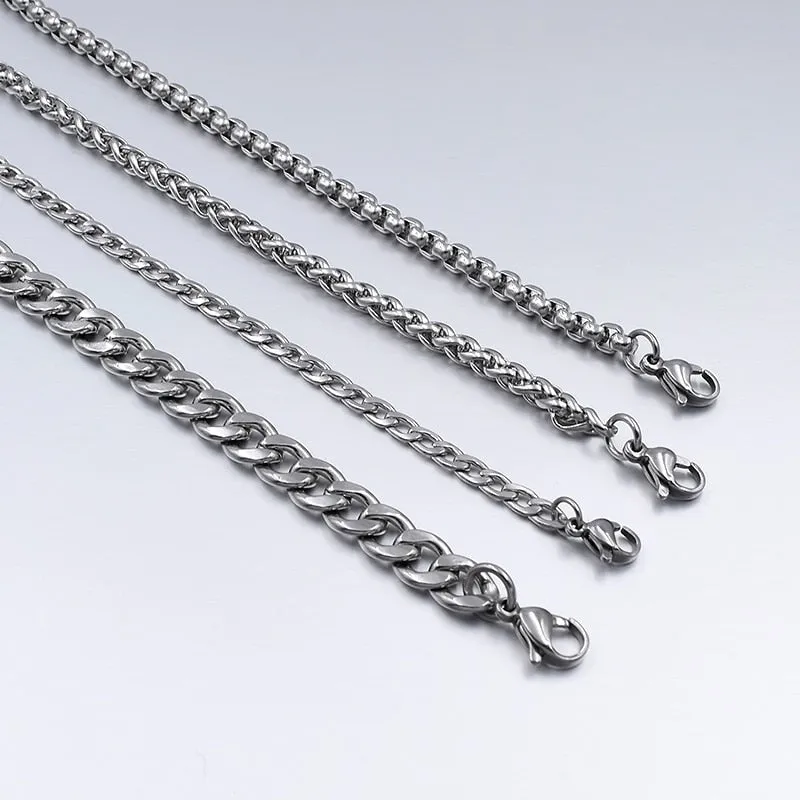Viking Chain Ankle Bracelet, Stainless Steel
