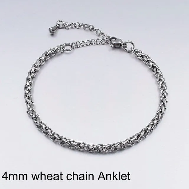 Viking Chain Ankle Bracelet, Stainless Steel