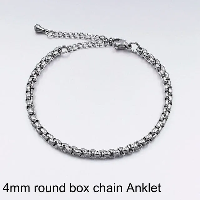 Viking Chain Ankle Bracelet, Stainless Steel