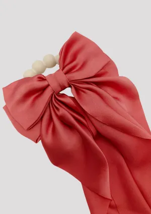 Vintage Silk Bow Clip