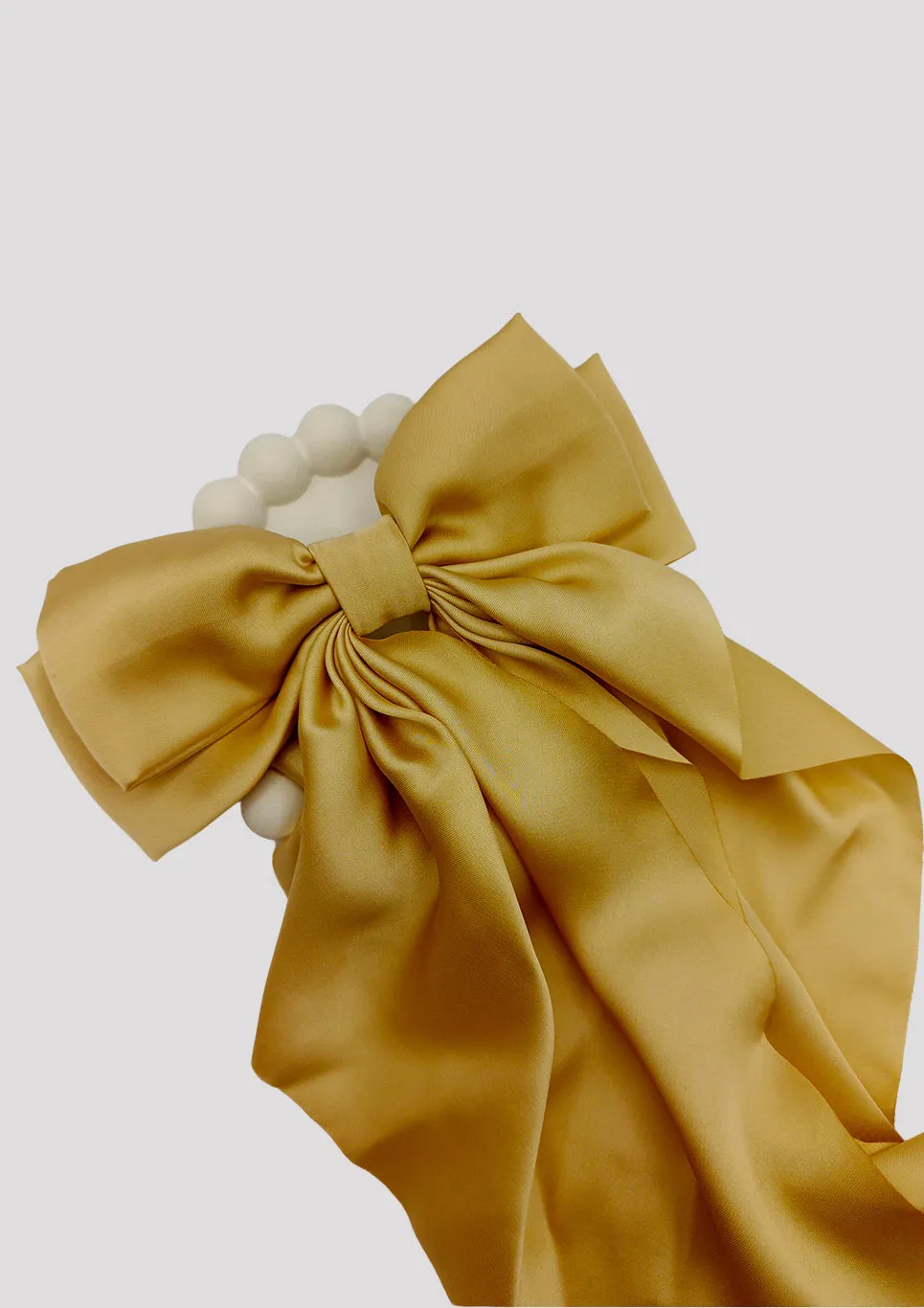Vintage Silk Bow Clip