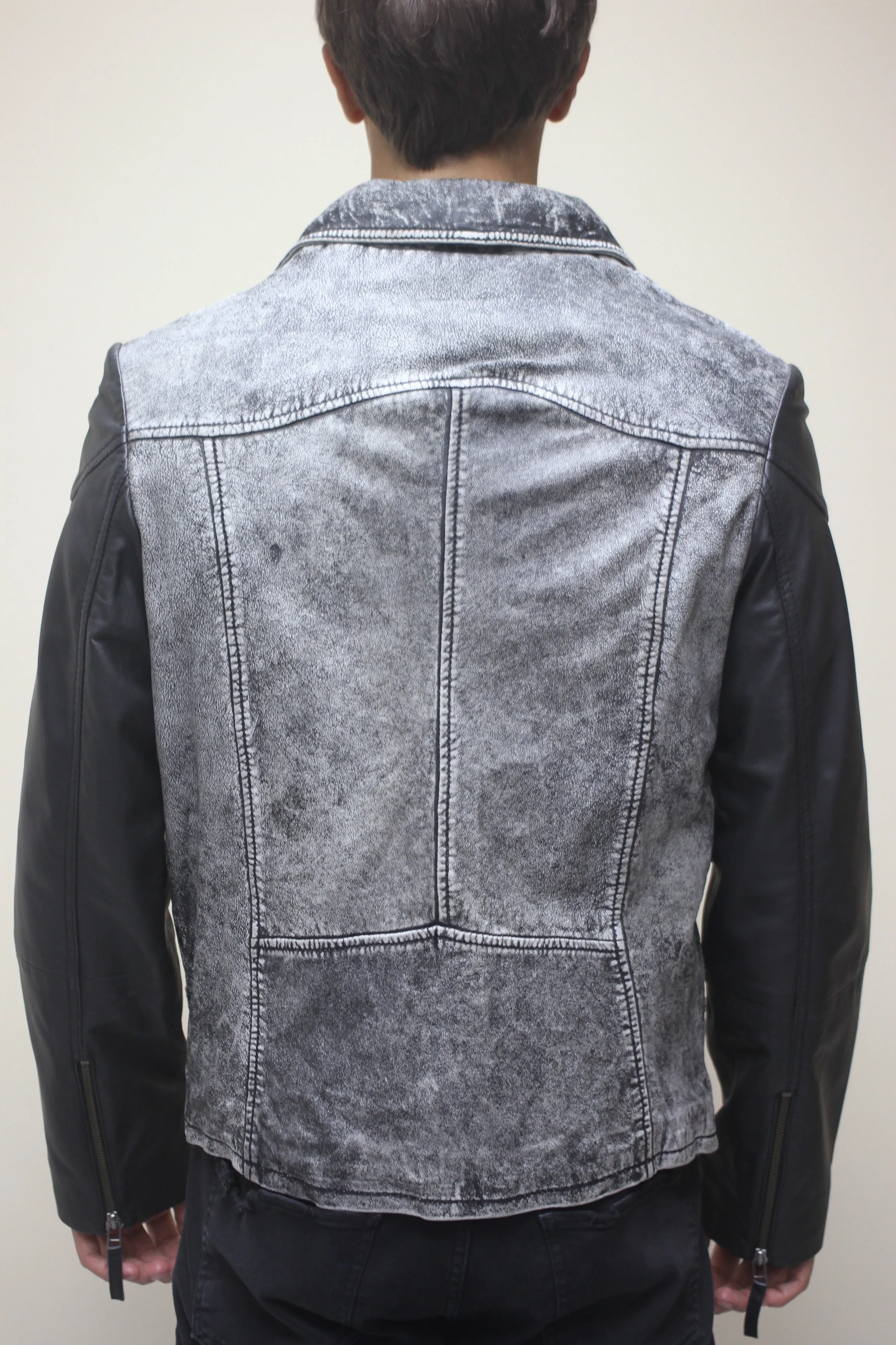 Vintage Washed Lamb Biker Jacket