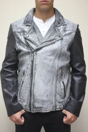 Vintage Washed Lamb Biker Jacket