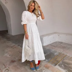 White Broderie Kylie Dress