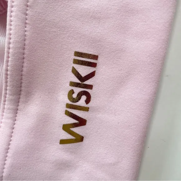 Wiskii NWT Pink Crisscross sports Bra Scalloped seamless 4-way stretch yoga L