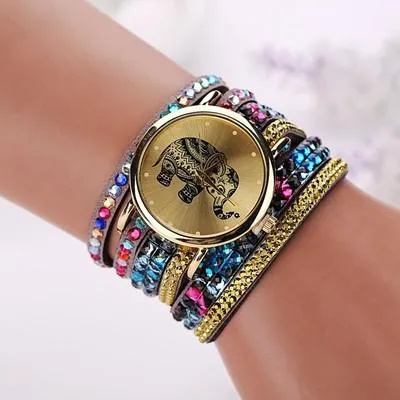 Women's Multi-Colored Elephant Watch With 13 Colors!